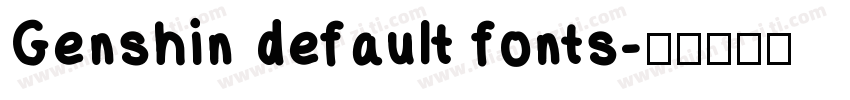 Genshin default fonts字体转换